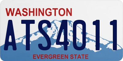 WA license plate ATS4011