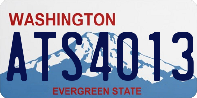 WA license plate ATS4013