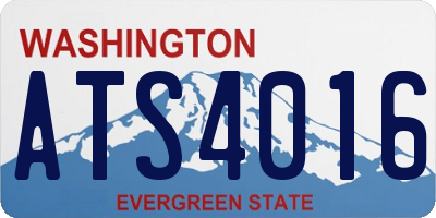 WA license plate ATS4016
