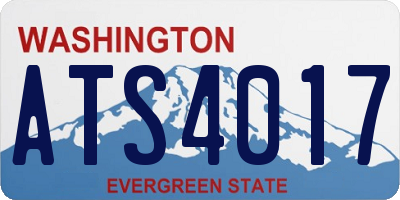 WA license plate ATS4017