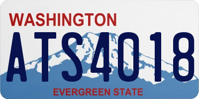 WA license plate ATS4018