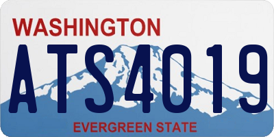 WA license plate ATS4019