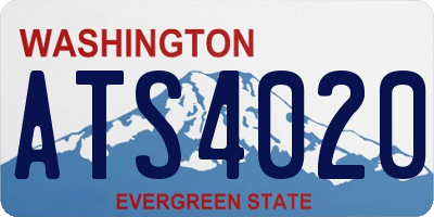 WA license plate ATS4020