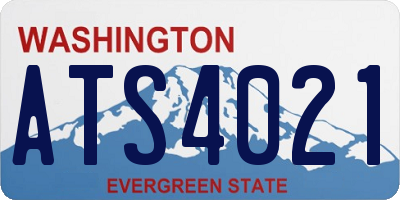 WA license plate ATS4021
