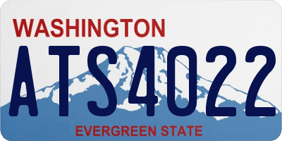 WA license plate ATS4022