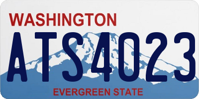 WA license plate ATS4023