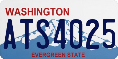 WA license plate ATS4025