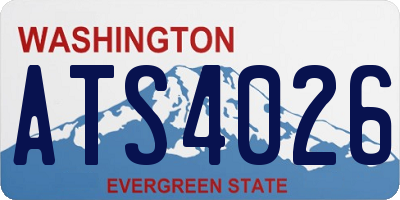 WA license plate ATS4026