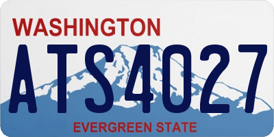 WA license plate ATS4027