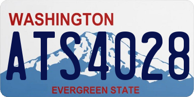 WA license plate ATS4028