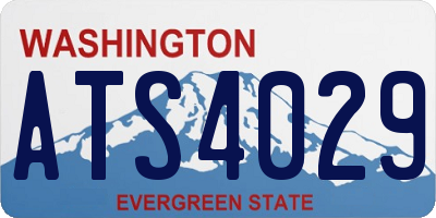 WA license plate ATS4029