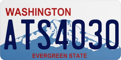 WA license plate ATS4030