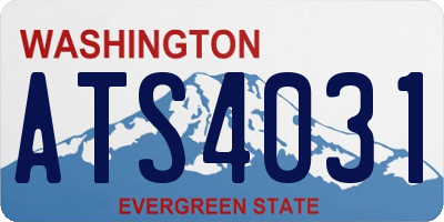 WA license plate ATS4031