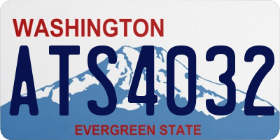 WA license plate ATS4032