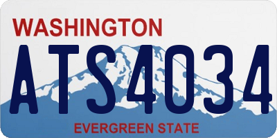 WA license plate ATS4034