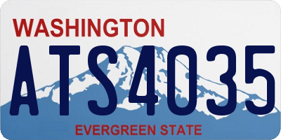 WA license plate ATS4035