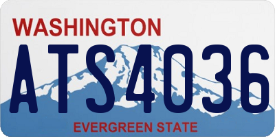 WA license plate ATS4036