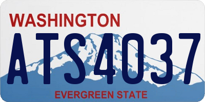 WA license plate ATS4037