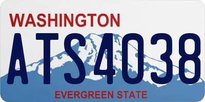 WA license plate ATS4038