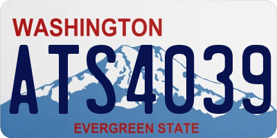 WA license plate ATS4039