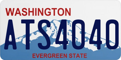 WA license plate ATS4040