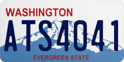 WA license plate ATS4041