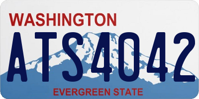 WA license plate ATS4042