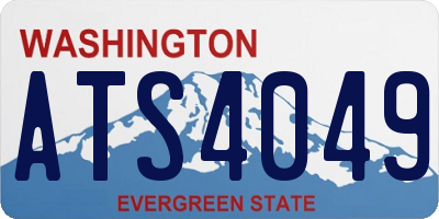 WA license plate ATS4049