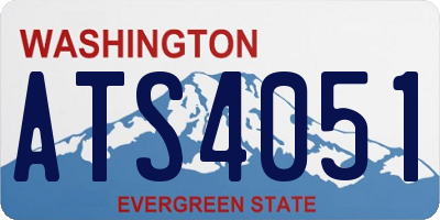 WA license plate ATS4051