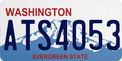 WA license plate ATS4053