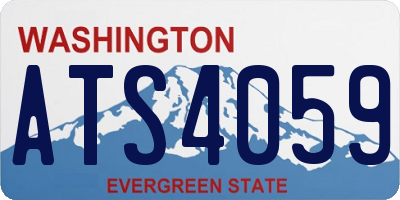 WA license plate ATS4059