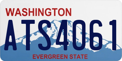 WA license plate ATS4061