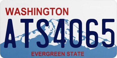WA license plate ATS4065