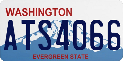 WA license plate ATS4066
