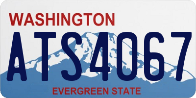 WA license plate ATS4067