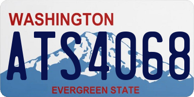 WA license plate ATS4068