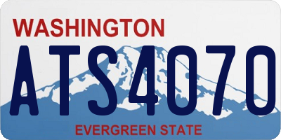 WA license plate ATS4070