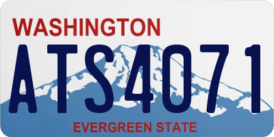 WA license plate ATS4071