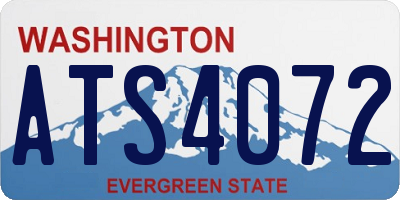 WA license plate ATS4072