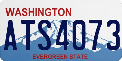 WA license plate ATS4073