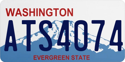 WA license plate ATS4074