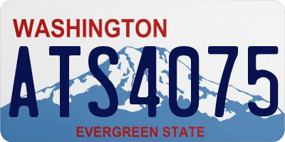 WA license plate ATS4075