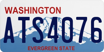WA license plate ATS4076