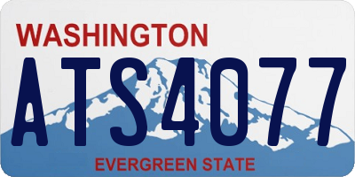 WA license plate ATS4077