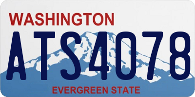 WA license plate ATS4078