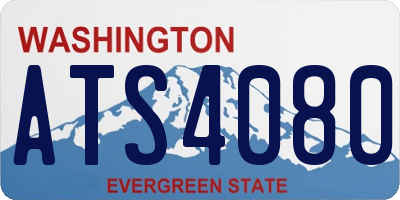 WA license plate ATS4080