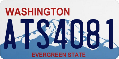 WA license plate ATS4081