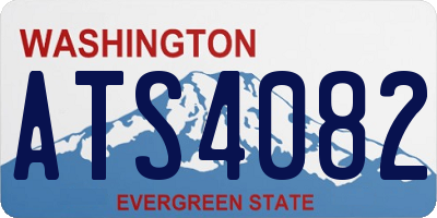 WA license plate ATS4082