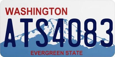 WA license plate ATS4083