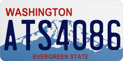 WA license plate ATS4086